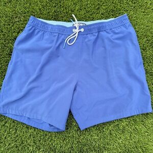 Bonobos Mens Riviera Swim Trunks Blue XL 7 Inch Inseam Mesh Lined Drawstring